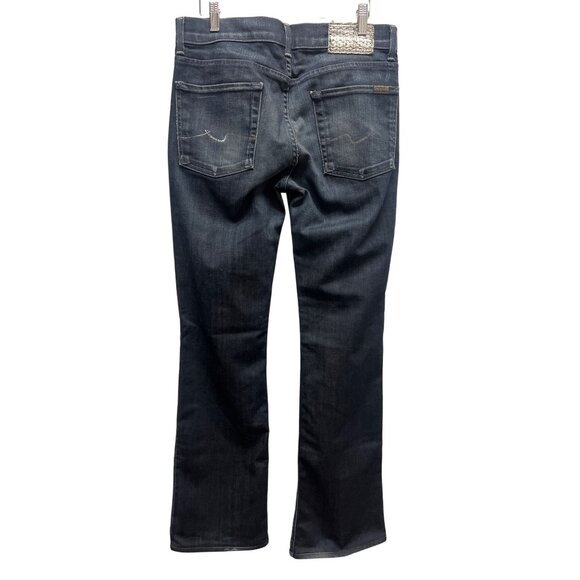 7 for all Mankind High Waist Bootcut Dark Wash Denim Jeans - Picture 6 of 8